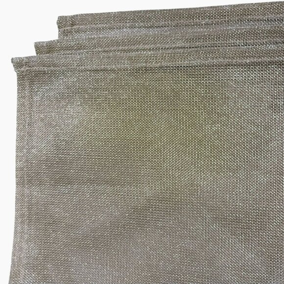 Christian Lacroix Gold Mesh Placemats, Set of 3, 13x19, Metallic Table Linens - Picture 3 of 3